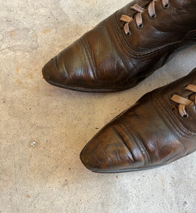 c. 1910s-1920s Brown Boots | Approx Sz 8.5-9