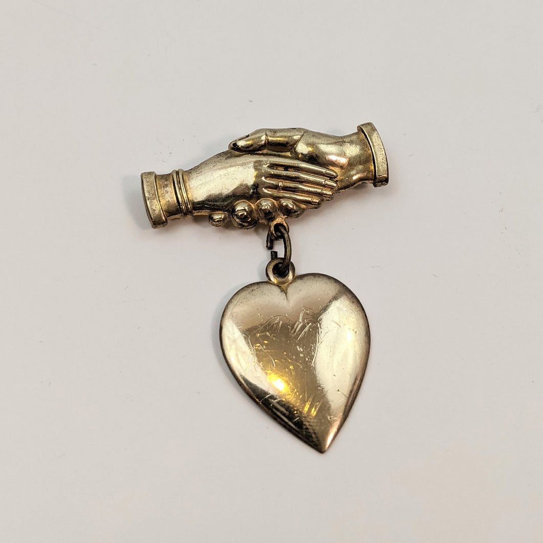 Clasped Hands Brooch