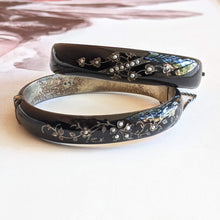Load image into Gallery viewer, c. 1860s Pair of Silver Enamel Bracelets