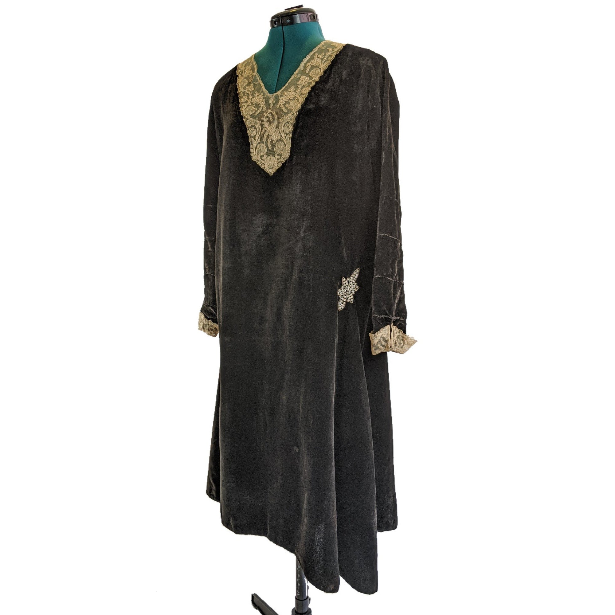 blue dress for baby girl 1920s Black Velvet Dress with Asymmetrical Hemline – Witchy Vintage