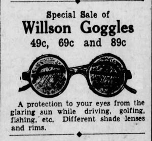 Green Tinted Willson Glasses c. 1920s