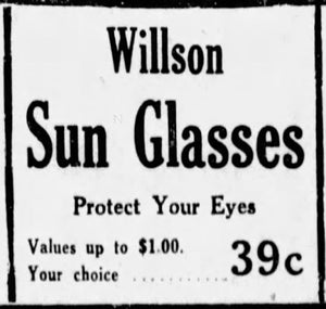 Green Tinted Willson Glasses c. 1920s